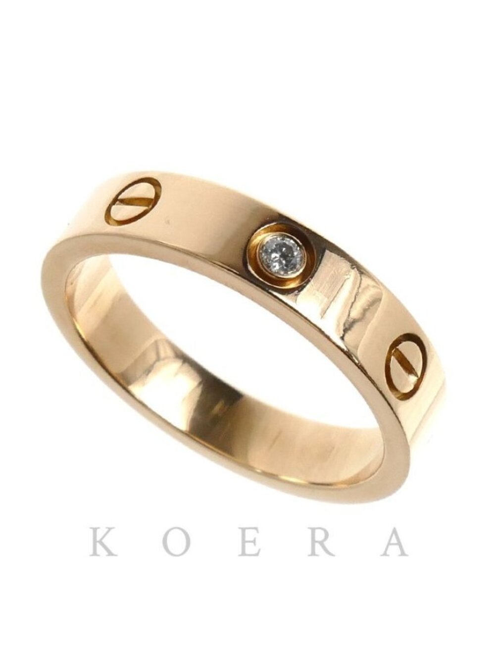 Cartier 18k Pink Gold Mini Love Diamond Ring
